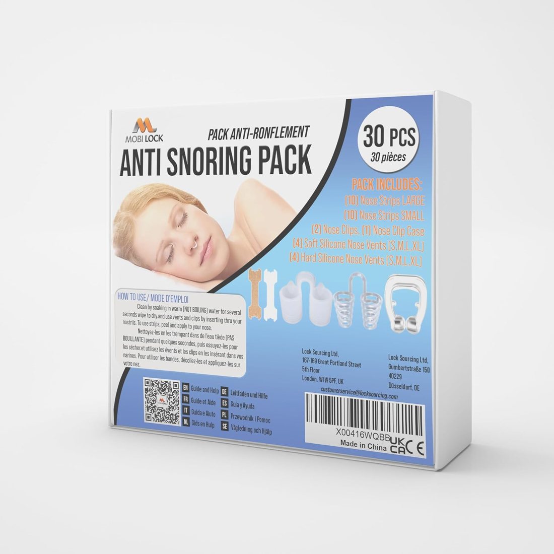 Mobi Lock Anti-Snore Kit — 30 Pieces