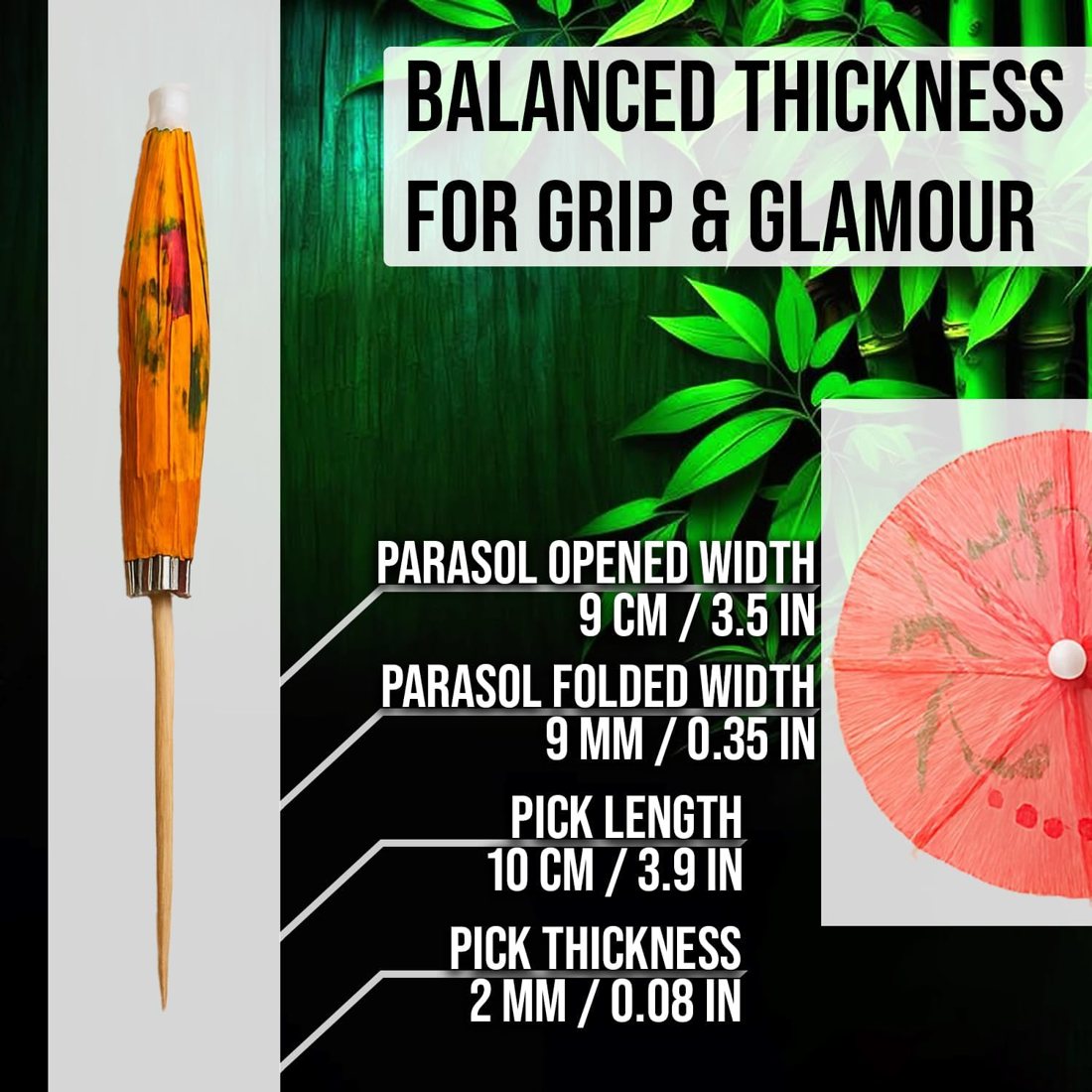Cocktail Umbrella Picks, view 2