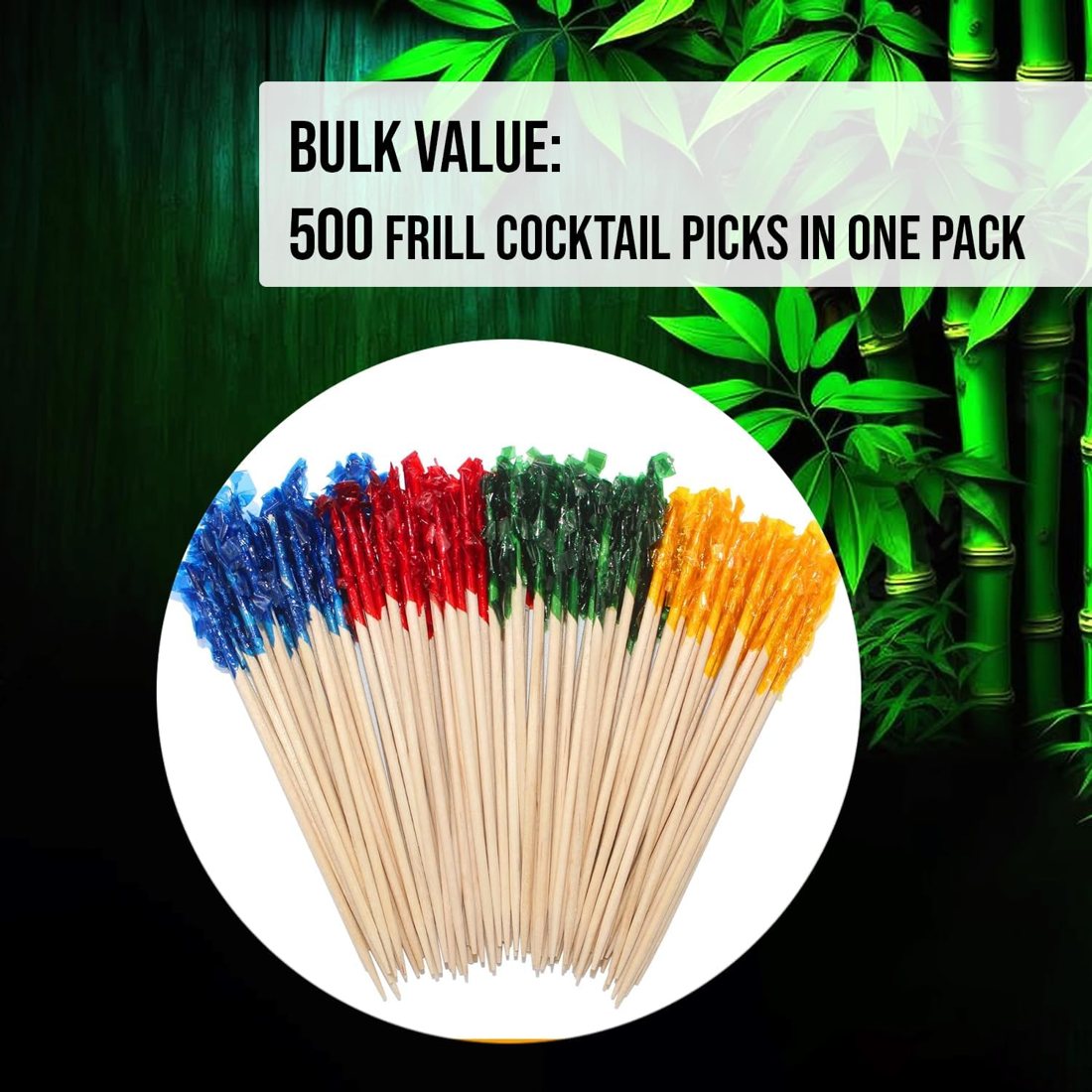 Frill Toothpicks — Mixed Colours, view 4