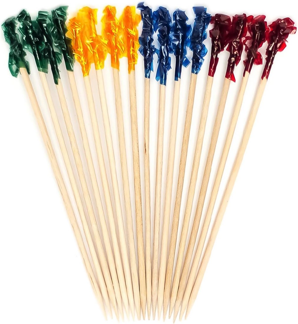 Mobi Lock Frill Toothpicks — Mixed Colours