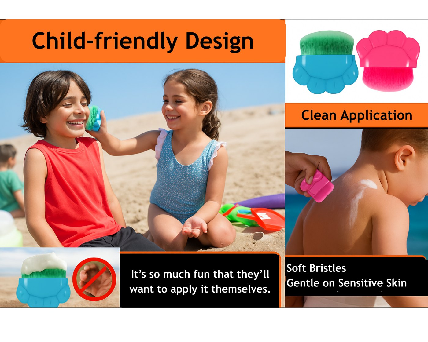 Kids' Sunscreen Applicator — 2 Pack in use
