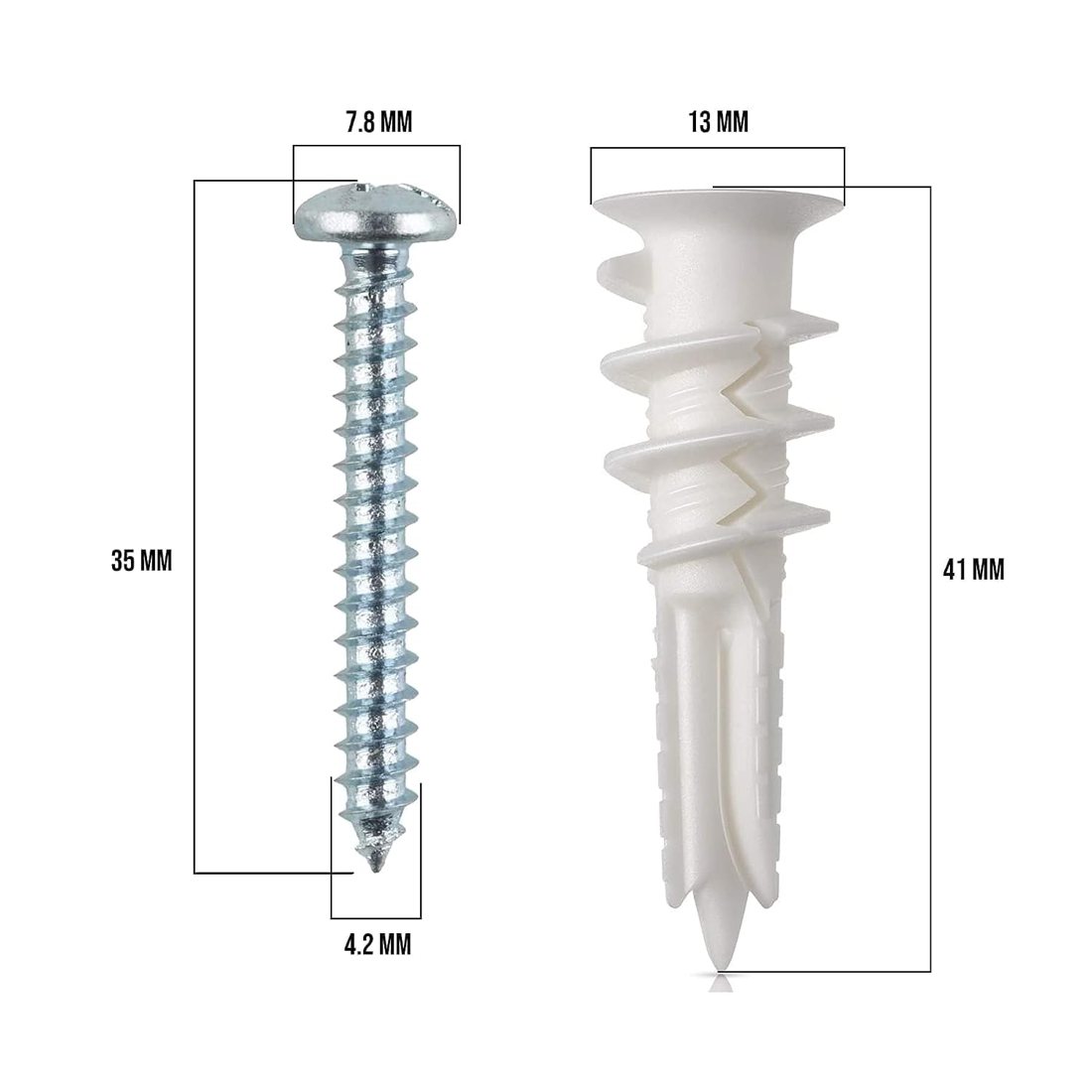 Self-Drilling Drywall Anchors — 50 + 50, view 2