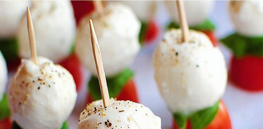 Bamboo Toothpicks — Double Pointed in use